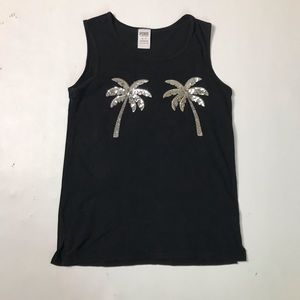 Victoria Secret Pink Palm Tree Tank Top size XS
